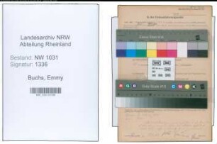 Entnazifizierung Emmy Buchs , geb. 20.06.1891 ()