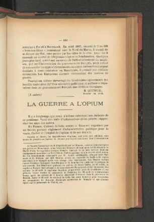 La Guerre a l'Opium.