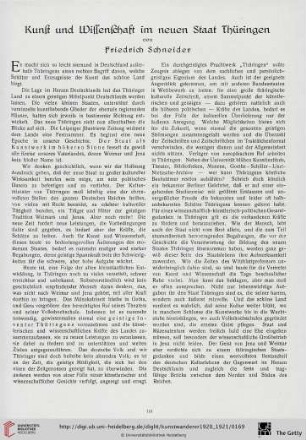 2: Kunst und Wissenschaft im neuen Staat Thüringen