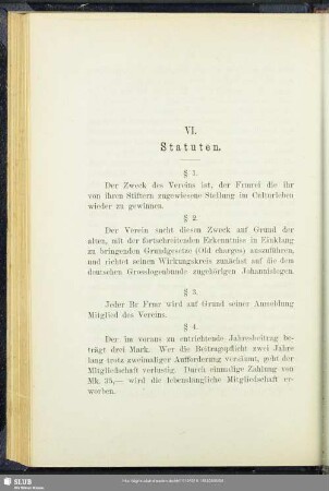 VI. Statuten