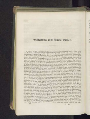 Einleitung zum Buche Esther.