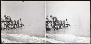Dieppe. Steg mit Badenden
