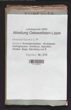 Beitrag der nach Exten eingepfarrten Lipper zur Unterhaltung der Pastorei