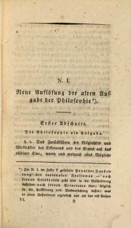 Beyträge zur leichtern Übersicht des Zustandes der Philosophie beym Anfange des 19. Jahrhunderts. 6