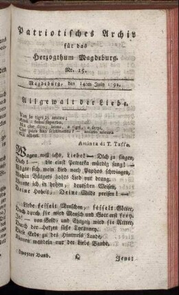 Nr. 15. Magdeburg, den 14ten July 1792