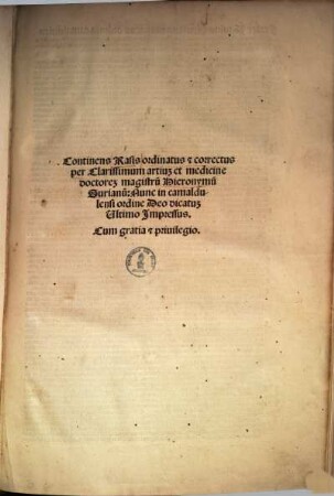 Continens Rasis, 1