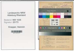 Entnazifizierung Heinrich Knepper , geb. 24.06.1903 (Bergmann)