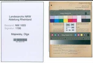 Entnazifizierung Olga Majewsky , geb. 07.11.1898 (Verw.Angestellter)