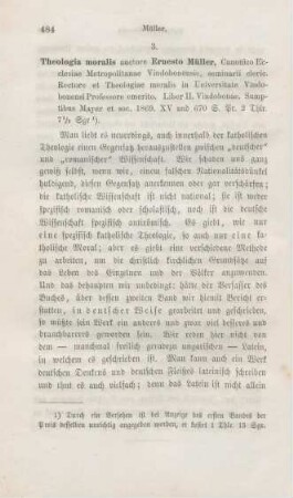 484-502 [Rezension] Müller, Ernst, Theologia Moralis, Liber II