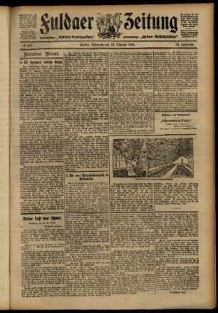 Zweite Ausgabe vom Mittwoch, den 10. Oktober 1906.