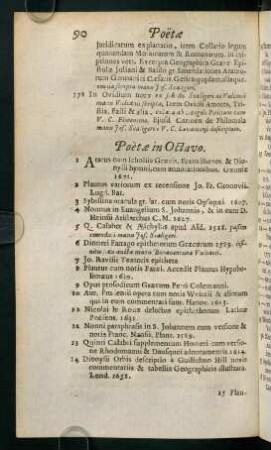 90-120, Poetae in Octavo.