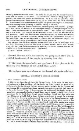Address by General WILLIAM T. SHERMAN.