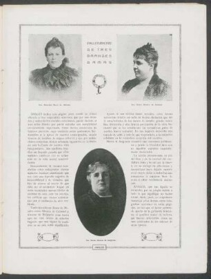 Fallecimiento de tres grandes damas - [Necrología]
