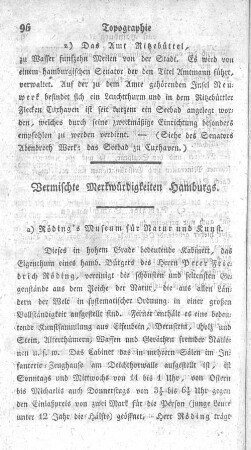15) Vermischte Merkwürdigkeiten Hamburgs.