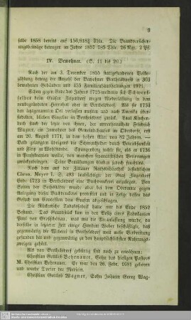 IV. Bewohner