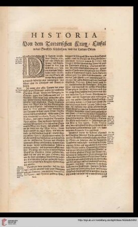 Historia von dem tartarischen Krieg / [...]