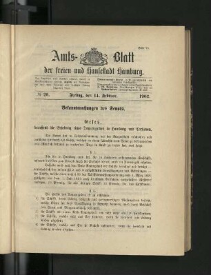 No. 20. 14. Februar. 1902.