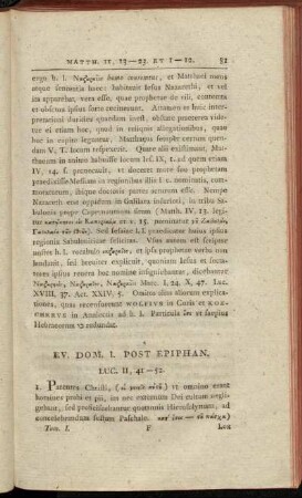 Ev. Dom. I. post Epiphan. Luc. II, 41 - 52. - Ev. Dom. V. post Epiphan. Matth. XIII, 24 - 30.