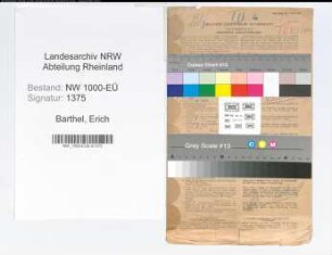 Entnazifizierung Erich Barthel, geb. 20.06.1889 (Polizeibeamter)