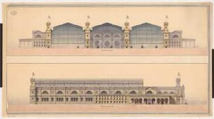 Hauptbahnhof, Frankfurt/Main Empfangsgebäude: Seitenansicht, Rückansicht