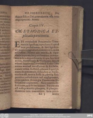 Caput IV. Methodica Explicatio poenitentiae.