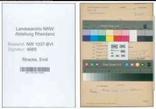 Entnazifizierung Emil Stracke , geb. 09.12.1882 (Prokurist)