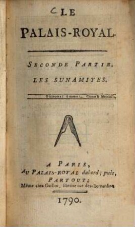 Le Palais-Royal, 2. Les Sunamites
