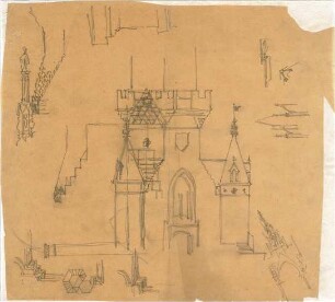 Schmidt, Friedrich von; Skizzen und Pläne - Architektur (Details)