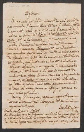 Brief an Unbekannt : 17.03.1840