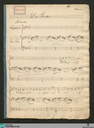 Der Fischer - JWK Mus.Ms. 290 n : V, pf; A|b; StrK WoO 9.15