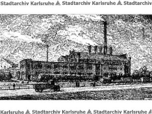 Beichel, Friedrich. Elektrizitätswerk Rheinhafen. Schalthausanbau