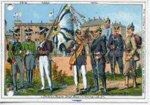 Uniformen von 1812-1870 des Infanterie-Regiments "Graf Bose" (1. Thüringisches) Nr. 31