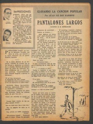 Glosando la canción popular