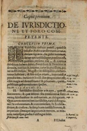 Conclvsiones Canonicae De Ivrisdictione, Et Ivdicis Ordinarii Potestate