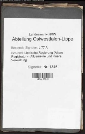 Anstellung der Steuerbeamten in Lippstadt