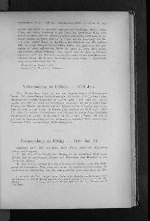 Versammlung zu Lübeck. - 1440 Jun.