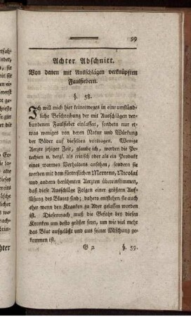 Achter Abschnitt. Von denen mit Ausschlägen verknüpften Faulfiebern.