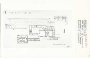 Funkhaus, Berlin-Mitte (Diplomarbeit bei Bernhard Hermkes): Grundrisse Tiefkeller und Kellergeschoss 1:200