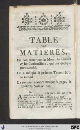 Table Des Matieres