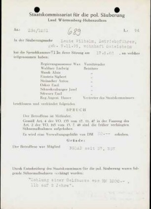Leute, Wilhelm