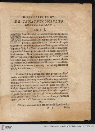 Dispvtatio FF. XV.