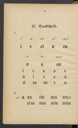 II. Druckschrift