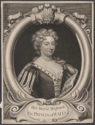 Porträt Wilhelmina Charlotte Caroline von Ansbach (1683–1737), seit 1727 Königin von Großbritannien und Irland England