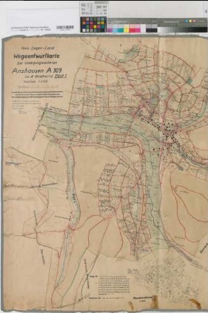 Anzhausen (Wilnsdorf), Umlegung Anzhausen, Wegeentwurfskarte Bl.1