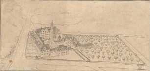 Fischer, Theodor; Reutlingen-Gmindersdorf; Arbeiterkolonie: Altenhof - Vogelperspektive