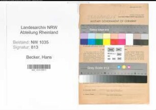 Entnazifizierung Hans Becker , geb. 13.03.1895 (Direktor)