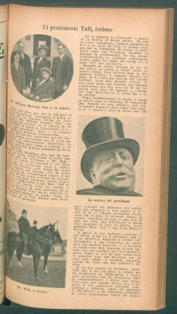 El presidente Taft, íntimo