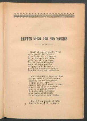 Santos Vega con sus padres