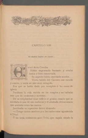 Capítulo VIII - El diablo harto de carne...