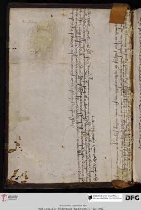 aus einem Notariatsinstrument des 15. Jh.s
